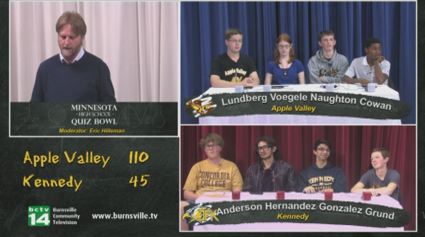 High School Quiz Bowl: Apple Valley vs. Kennedy