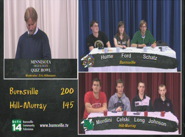 High School Quiz Bowl: Burnsville vs. Hill-Murray