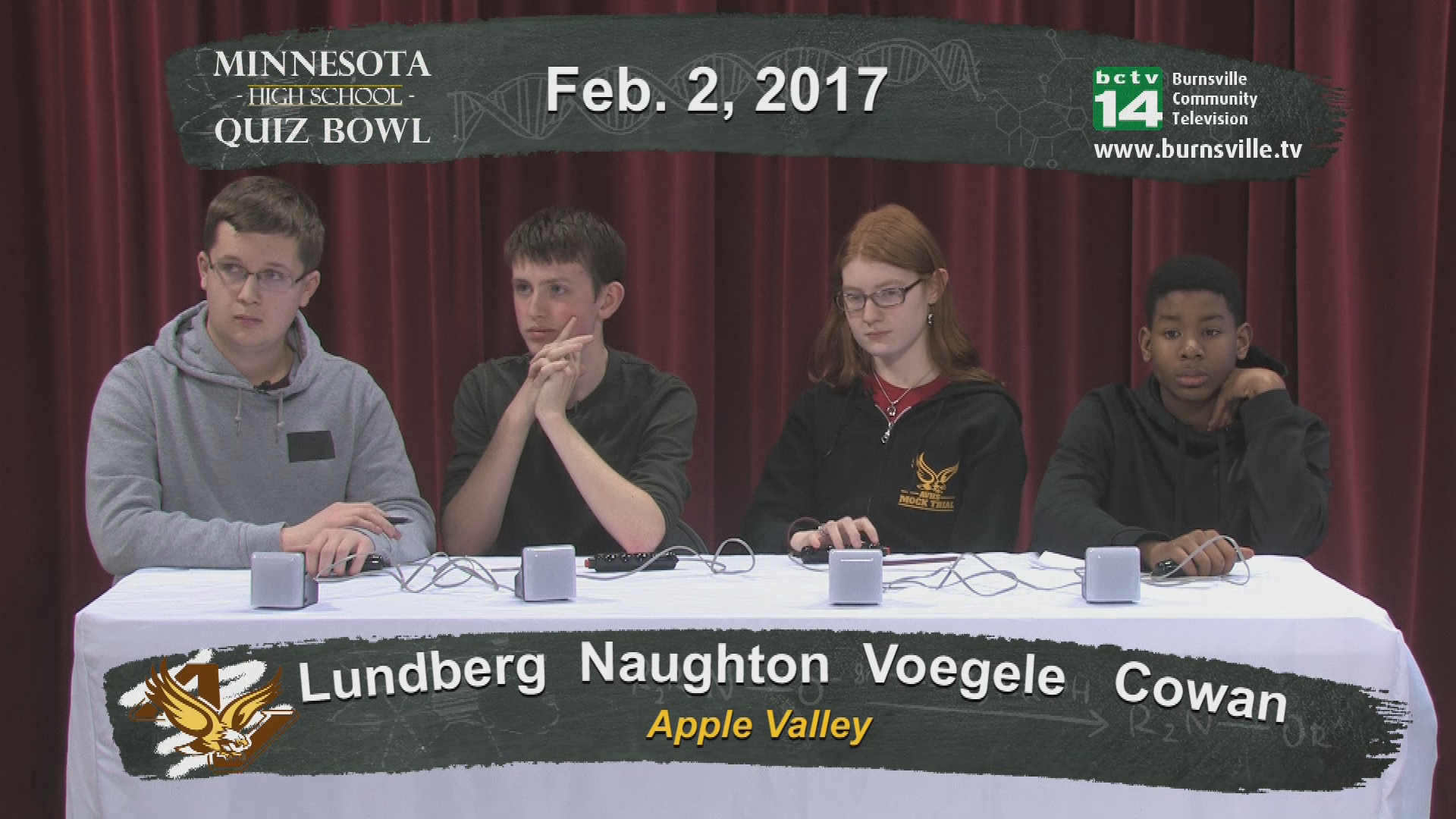 High School Quiz Bowl 2016: Washburn vs. Apple Valley