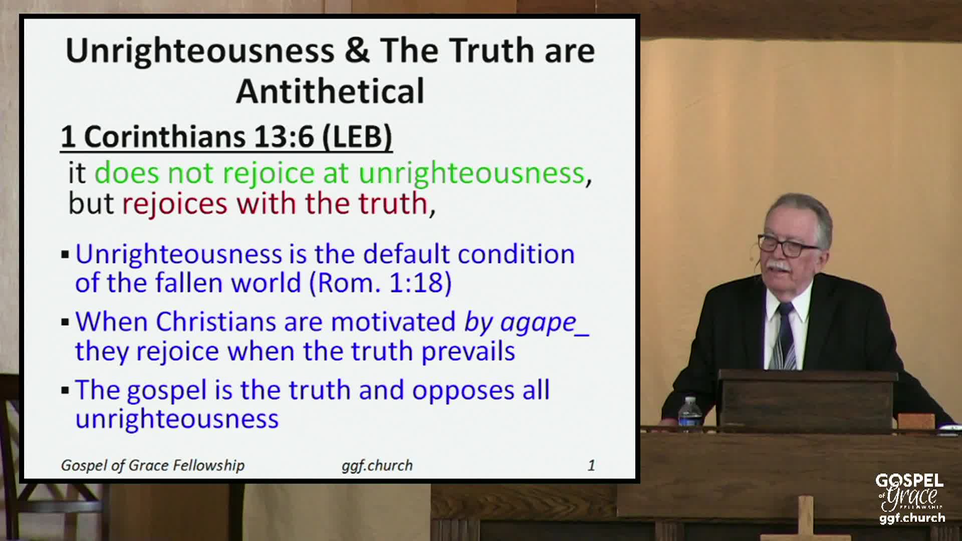 Gospel of Grace Fellowship Church 03/16/2025 - The Truth and Love Belong Together