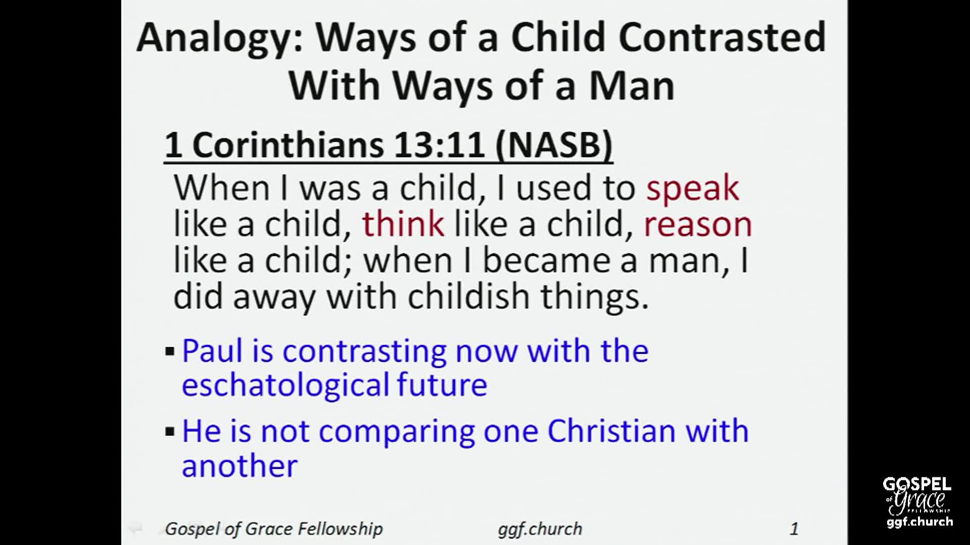 Gospel of Grace Fellowship Church 04/13/2025