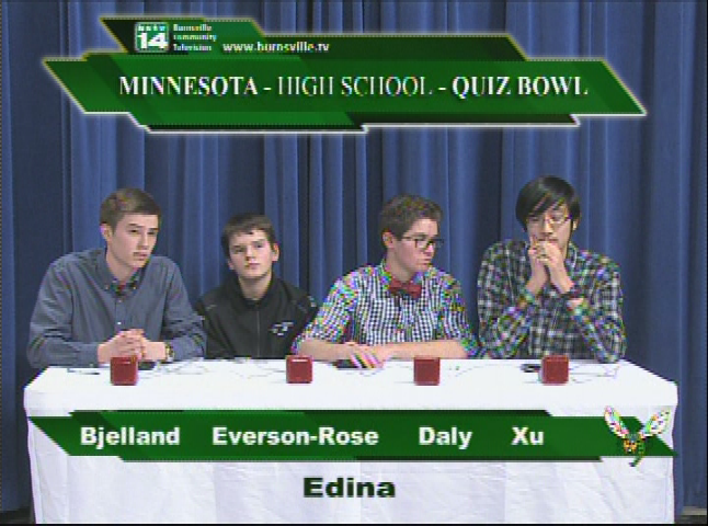 High School Quiz Bowl - Edina vs. Eden Praire